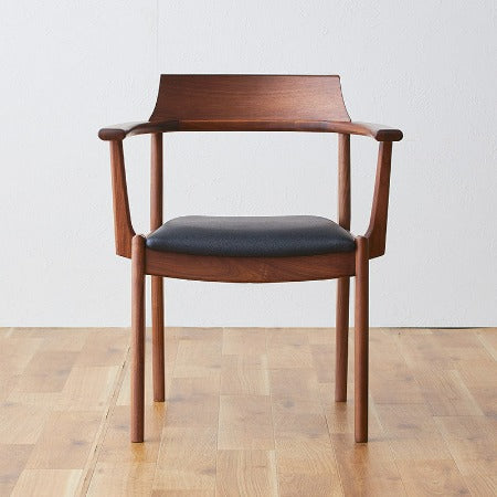 ダイニングチェア 肘あり ダークブラウン