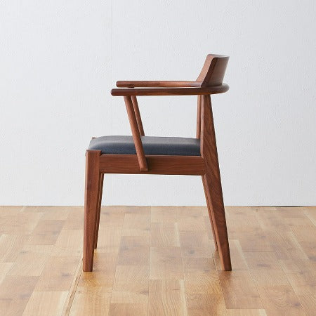 ダイニングチェア 肘あり ダークブラウン